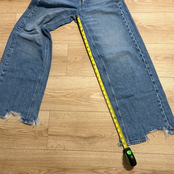 American Eagle Outfitters Light Blue Super High Waist Wide Leg - Picture 8 of 9